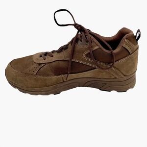 Drew Aaron Brown Leather‎ Suede Brown Men 10.5W Wide Orthopedic Comfort Sneaker